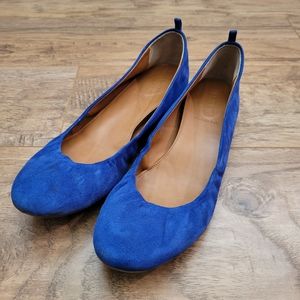 J. Crew blue ballet flats